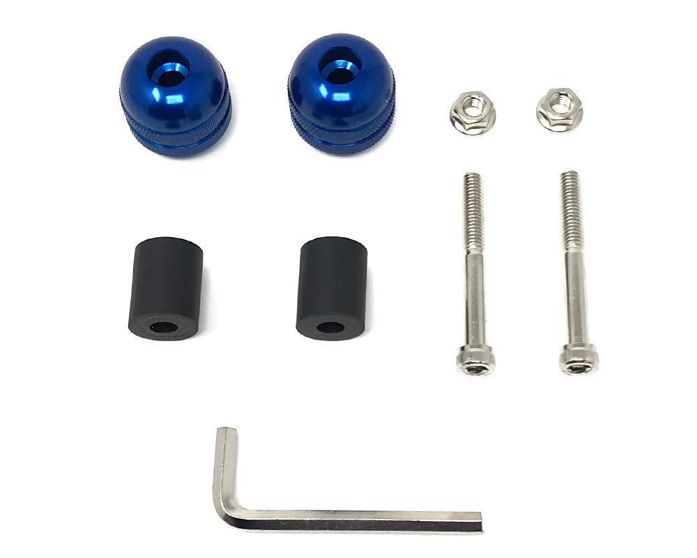Moto Terminali Pesi Anodizzato Per 22mm 7/8" Manubrio - Blu