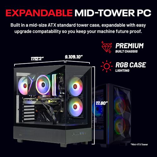 Image of Skytech Gaming Azure 3 Gaming PC, AMD Ryzen 7 7700 3.8GHz, NVIDIA RTX 5060, 1TB NVMe SSD, 32GB DDR5 RAM 6000, 650W Gold PSU, Wi-Fi, Win 11, Desktop