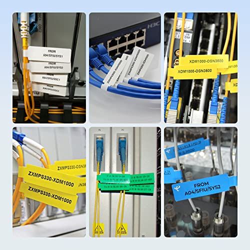 Niimbot Cable Label For B1/B21/B3S Label Printer, Waterproof, Oil-Proof Cable Tags(1'' X 3''),1 Roll Of 100 Thermal Sticker Labels (White) #TOP5