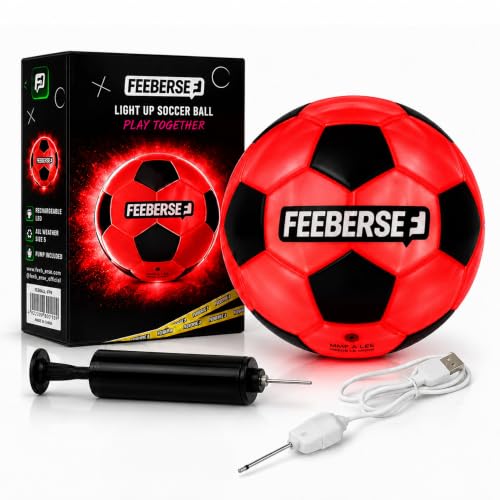 Feeberse Rechargeable Light Up Soccer Ball