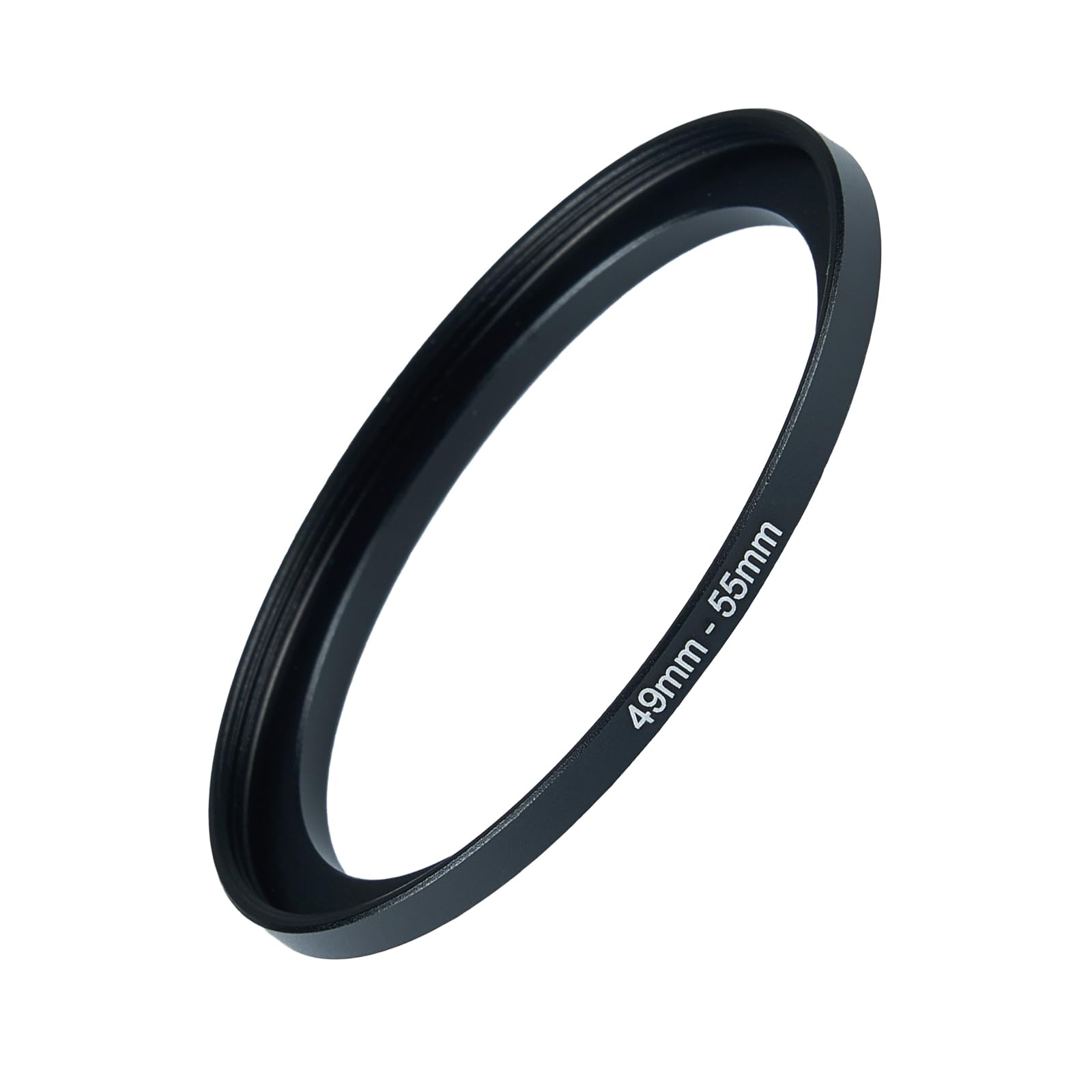 49mm to 55mm Step-up Adapter Rings Filter Adapter Black Metal Step Down Filter Ring Adapter Compatible with All Brand UV CPL ND Camera Lens Filter Stepping Rings (49mm-55mm), (NLY001)
