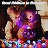 Epunk 24Pcs Halloween Glowing Rings - LED Light Up Jewelry with 3D Resin Designs, Adjustable for Kids & Adults Party Favors #3