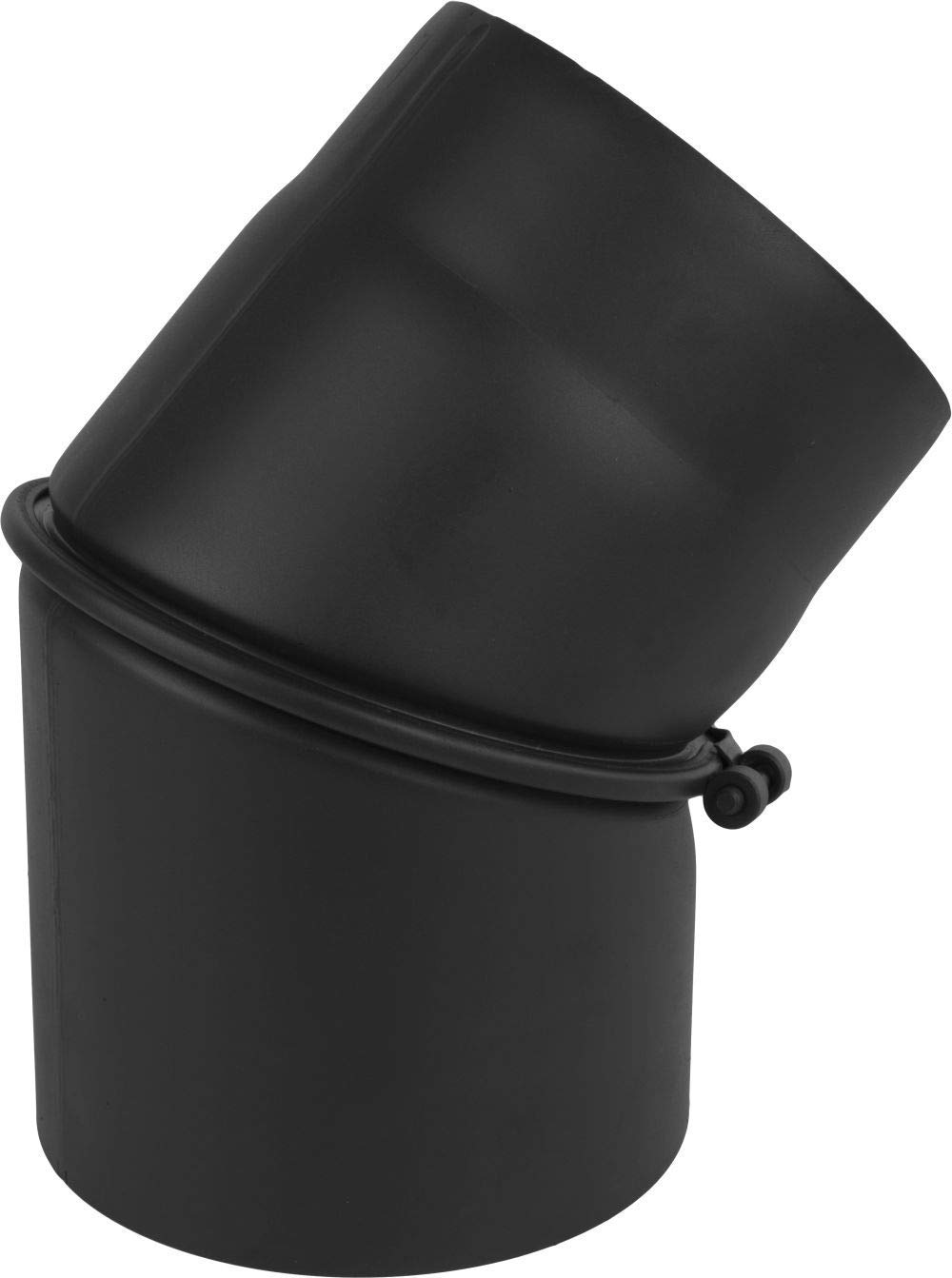 Ofenrohr Knie Verstellbar 0-45° Schwarz – Rauchrohr Bogen 2mm Stahl Senotherm, Kaminrohr Hitzebeständig T600, Abgasrohr Winkel(120mm)