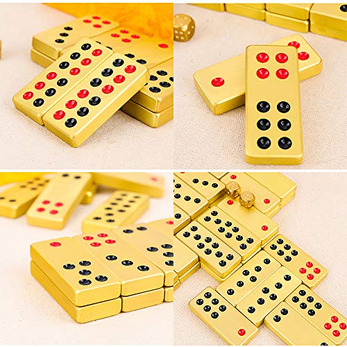 Juego de Dominó Pai Gow de Latón Exquisito y Pequeño miniatura 5