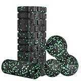 Faszienrolle Set Blackroll Foam Roller Faszien Set mit Faszienball Mini Faszienrolle Klein und Duoball für Yoga Faszien Training von Muskeln