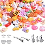 stino 120pcs Flatback Resin Charms Set for Slime Hair Clip, Cute Flat Back Decoden for Junk Case Scrapbooking (Opaque)