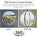 Round Rotating Glass Windows for Luxury Home Renovation, Modern Rotatable Replacement Metal Household Windows, Embedded Tempered Glass Window Easy to Install(27.1in/69cm)