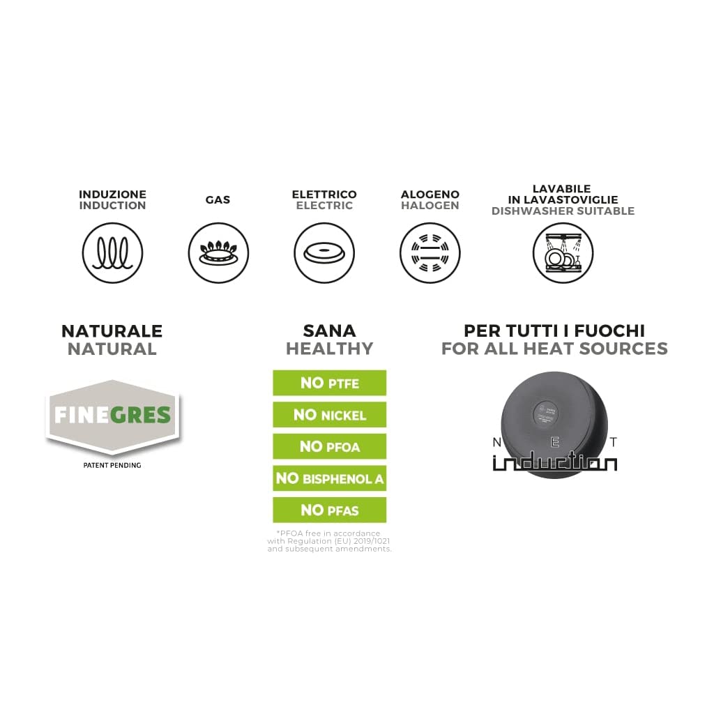 Casseruola Moneta Futura 24cm - Rivestimento Finegres Senza PFAS, Per Induzione - Foto 2