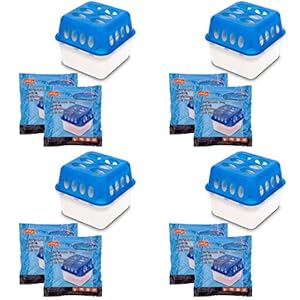 Koopmann 4X Ultra Fresh Luftentfeuchter Feuchtigkeits-Stopper mit Nachfüll-Beutel Granulat