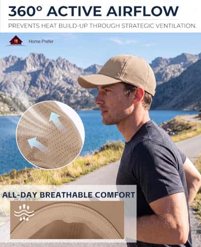 Image of Home Prefer Reflective Water Repellent Quick Dry Airy UPF50+ Sun Hat for Men Women Outdoor Sports Baseball Caps Unisex