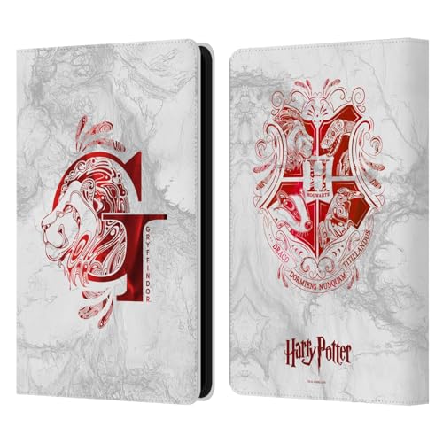 Head Case Designs Officially Licensed Harry Potter Gryffindor Aguamenti Deathly Hallows IX Leather Wallet Case Compatible with Kindle Paperwhite 5 (2021)