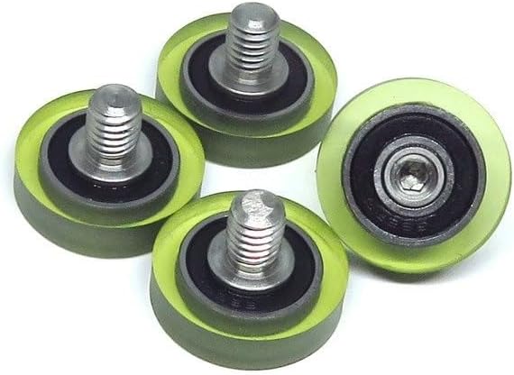 5 pieces 20mm outer diameter PU coated rollers with 696RS bearings and M6 screws PU69620-5C1L8M6 polyurethane soft rubber silent pulleys