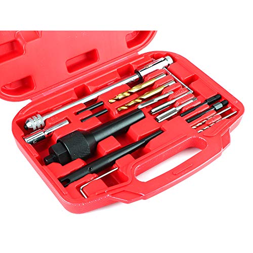 Ausla Kit di Riparazione Candele Professionale, Set 16 Pezzi, Strumento di Rimozione 8 mm e 10 mm