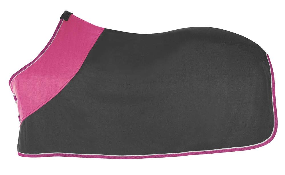 PFIFF 100983 - Manta de Forro Polar para Caballos, Color Gris y Rosa