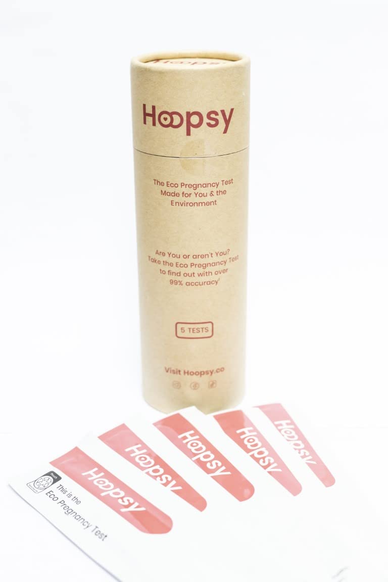 Hoopsy Midstream Eco Pregnancy Test. Over 99% Accurate. Test up to 5 Days Early. Test You Wee on. 5 Pack, Tests expire April 2025