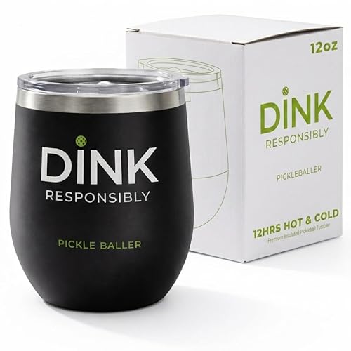Super Fly Goods -Dink Responsibly 12 oz Pickleball Wine Tumbler