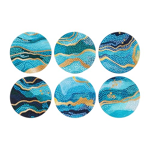 DIAMOND ART CLUB Coasters - Ethereal Ocean, Diamond Painting Kit,