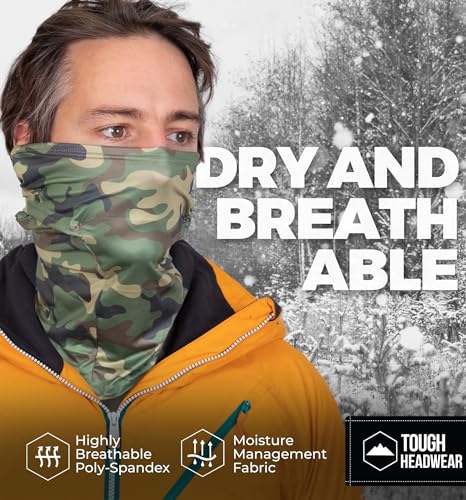 Image of Tough Headwear Balaclava Ski Mask - Breathable Face Mask for Men - Flexible Hinge Full Face Cover - Windproof Motorcycle Gear