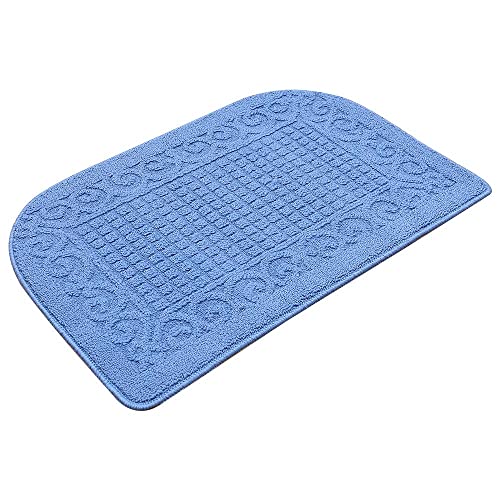 Cosy Homeer 32X20 Inch Anti Fatigue Kitchen Rug Mats Are Made Of 100% Polypropylene Half Round Rug Cushion Specialized In Anti Slippery And Machine Washable (32X20In Blue 1Pc) #TOP6