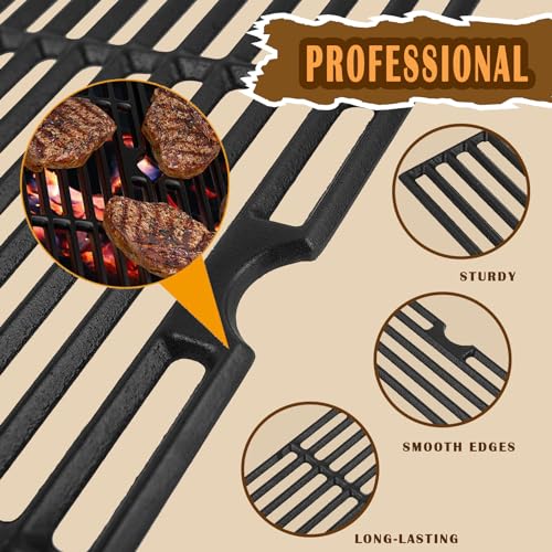 Image of SafBbcue Grill Parts DGH474CRP for Dyna-Glo 4-Burner DGH450CRP DGH450CRP-D DGH450CRN DGH451CRP Grills Grates Replacement, Dyna-Glo Grill DGH485CRP Cast Iron Grill Grates Replacement Parts