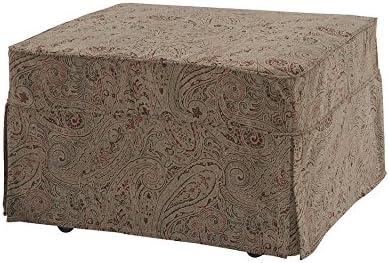 Castro Convertibles® Twin Size Convertible Ottoman Bed with Paisley Slipcover