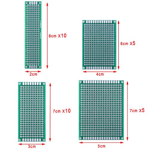 image for SIQUK 30 Pcs PCB Board with 60 Pcs Led Diodes 20 Pcs Header Connector 