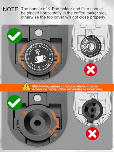 Image of Single Serve Coffee Maker for K-Cup and Ground Coffee,Fast Brew,6-12 oz Brew Sizes One Cup Coffee Machine Fits 5.5 inch Mugs,One-Button Coffee Maker with Descaling Reminder,Grey,9.45 Inches