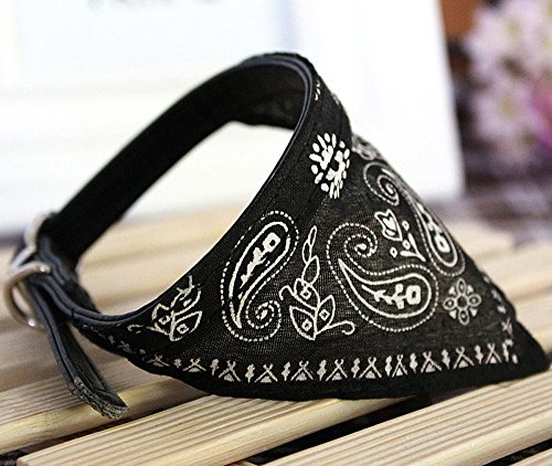 Bandanas Adjustable Small Puppy Dogs Collars Fashion Pet Neckerchief Scarf Black