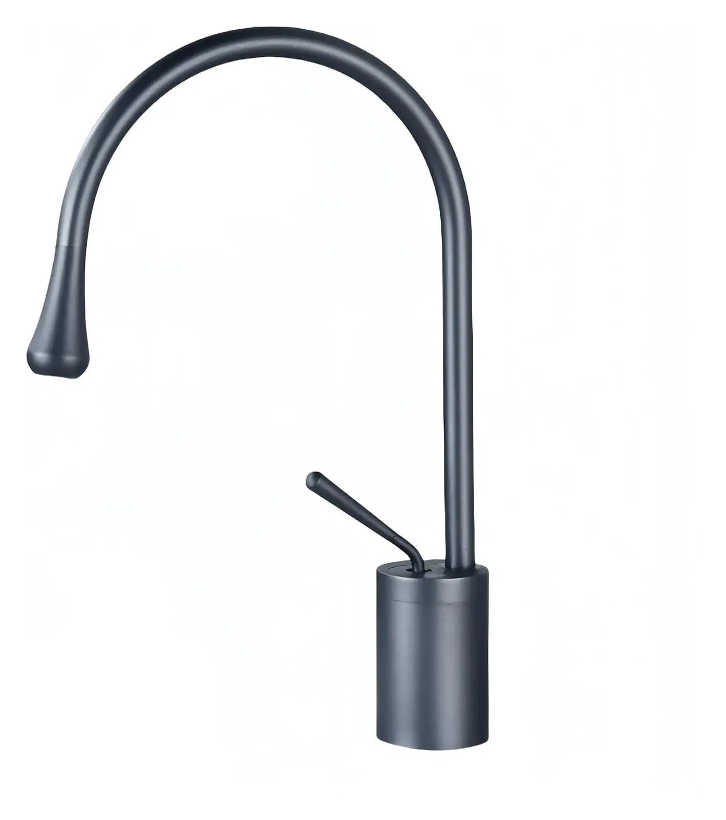 Robinet de salle de bain en laiton mitigeur gris moderne pour lavabo eau chaude et froide