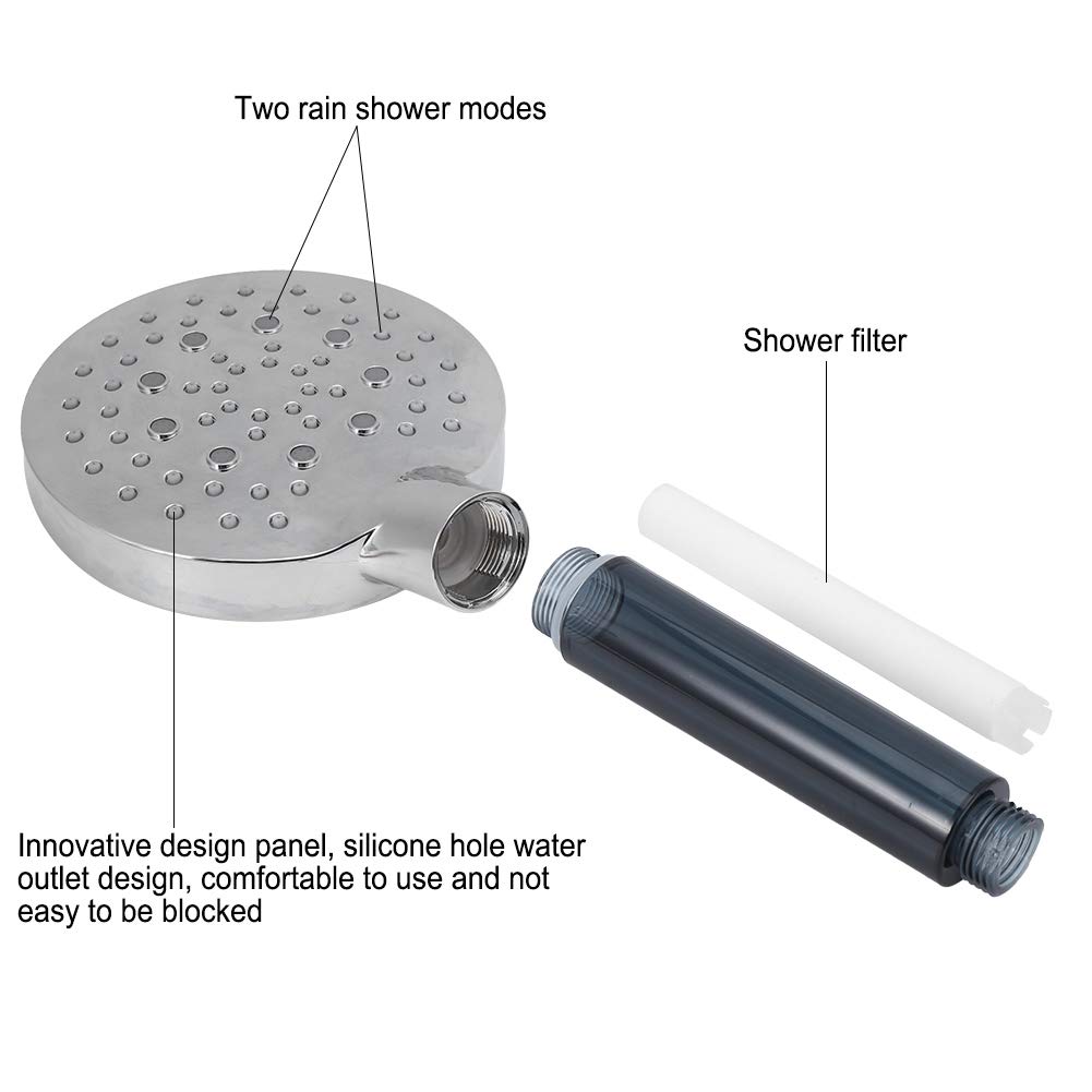 Alcachofa de Ducha - G1/2in Multifuncional ABS Mano Ahorro de Agua Rociador de Cabezal de Ducha con Filtro Accesorios de baño
