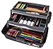 Produktbild ArtBin 2 Fächer für Kunstbedarf Tragbarer Kunst-und Handwerks-Organizer mit herausnehmbaren Ablagen [1] Kunststoff-Aufbewahrungsbox, grau/schwarz, Mehrfarbig, Two Tray