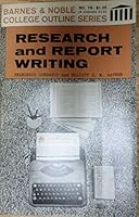 Research and Report Writing (Littlefield, Adams Quality Paperback, No. 277) B000JI40NQ Book Cover