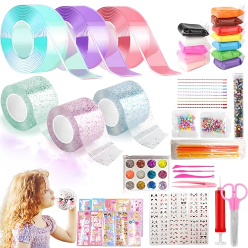 Nano Tape Bubbles Set 75 Stück Magie Nano Tape Set Bubble Nano Klebeband Selbstklebendes Bubble Tape DIY Doppelseitiges Klebeband Set für Blow Bubbles DIY Craft Blow Bubbles