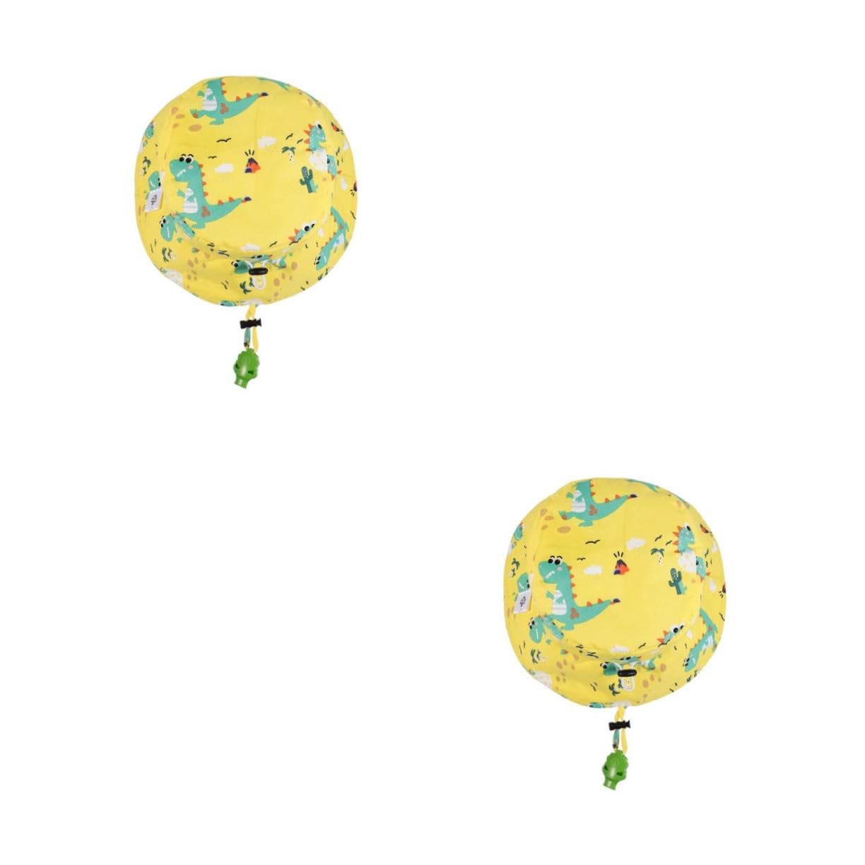 BESPORTBLE Sombrero Gorro Sol Sun Hat Bucket Hat Dinosaur bronceador Solar protección Solar kiddikutter para Sol Gorro Bucket Caps Tejido: 100% algodón; Forro: 100% poliéster Yellow