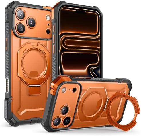 SUPCASE for iPhone 17 Pro Max Case with Kickstand (Unicorn Beetle Grip), [Camera Control Cover] [Compatible with MagSafe] [Military-Grade Drop Protection] Heavy Duty Magnetic Phone Case, Coral