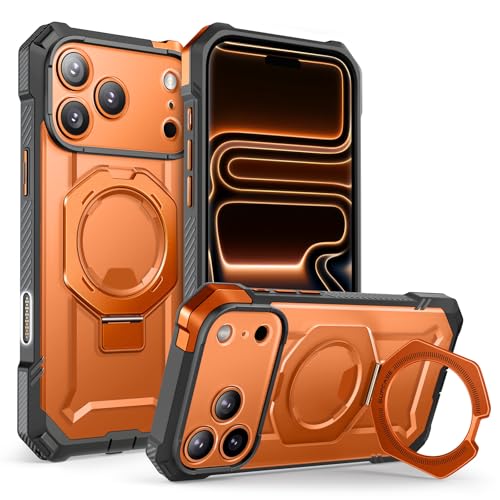 Image of SUPCASE for iPhone 17 Pro Max Case with Kickstand (Unicorn Beetle Grip), [Camera Control Cover] [Compatible with MagSafe] [Military-Grade Drop Protection] Heavy Duty Magnetic Phone Case, Coral