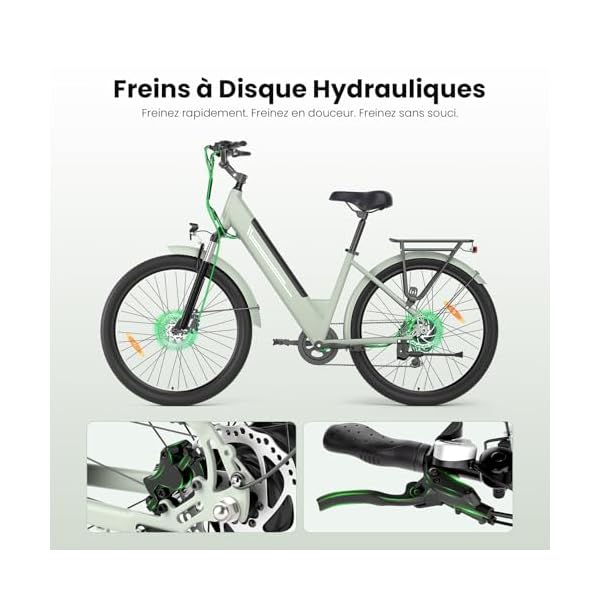 Vélo Électrique 27,5", Moteur 250W, Batterie 561.6WH Amovible, Autonomie Jusqu’à 100 km, 7 Vitesses, Écran LCD, 25 km/h, Charge Max 120 kg, Modèle Mixte E-Bike