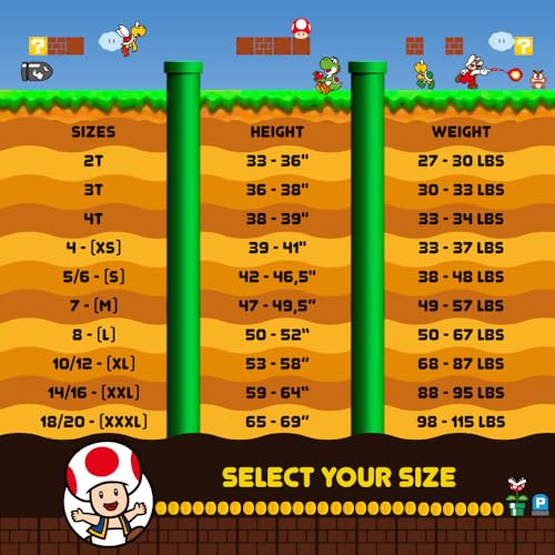 Image of Nintendo Super Mario Bros Winter Jacket for Boys Mario Kart Graphic Print Boys Puffer Winter Coat for Big and Little Kids
