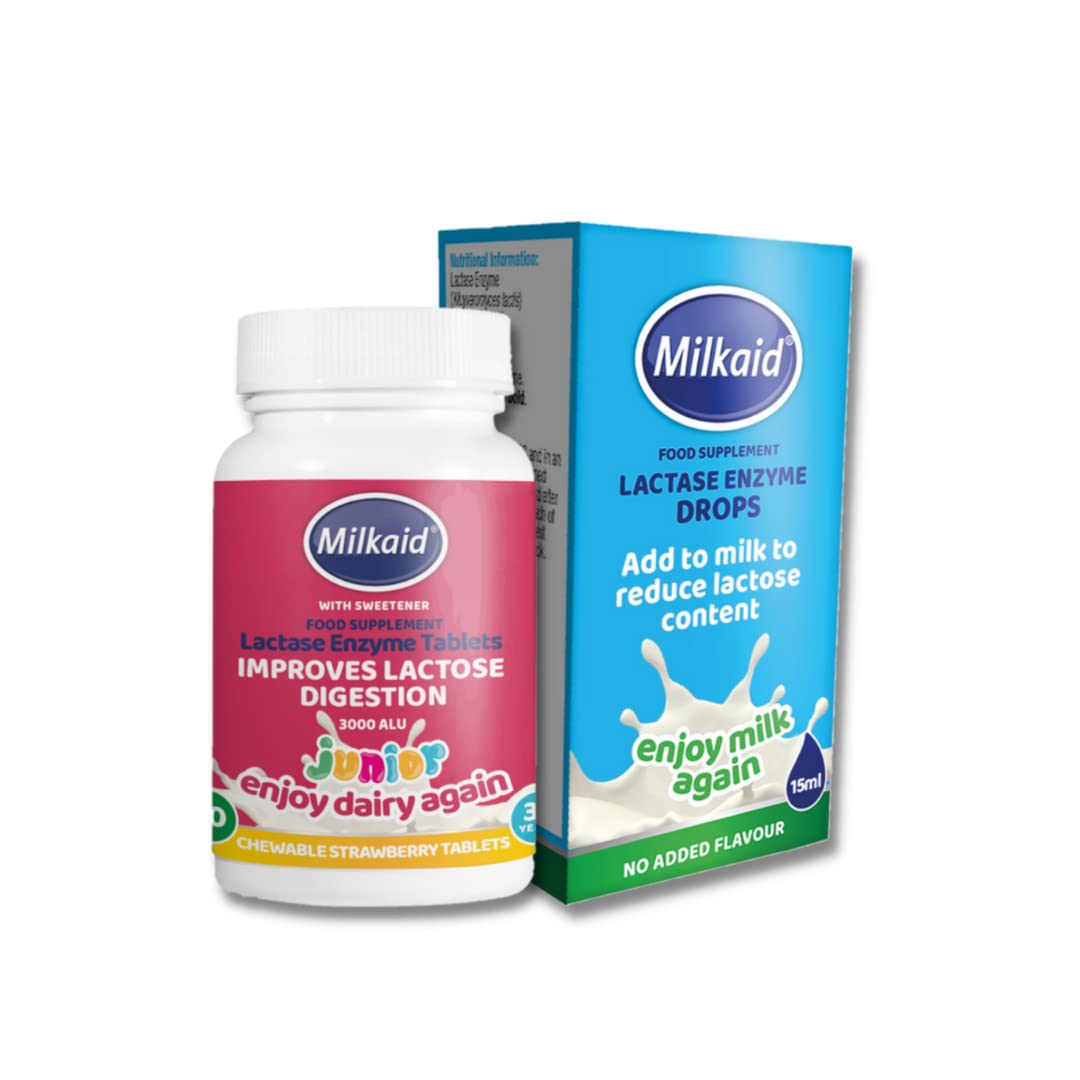 Buy Milkaid Junior Lactase Enzyme Chewable s & Milkaid Lactase Drops