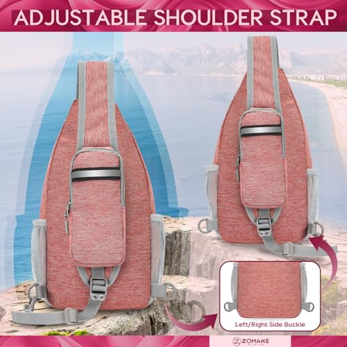 ZOMAKE Sling Bag,Small Crossbody Sling Backpack Shoulder Daypack for Travel - image 7