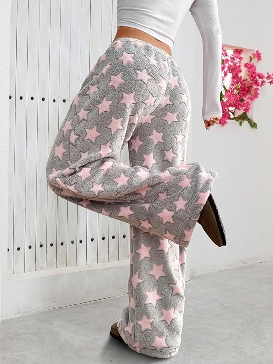 Image of Leopard Pants Women Therian Fuzzy Pajama Pants Y2k Cheetah Pants Grunge High Waisted Fluffy Pants