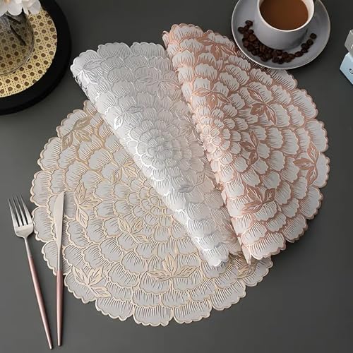 Image of Dakshya Industries Decorative PVC Heat Resistant Dining Placemat Single Piece (Copper)