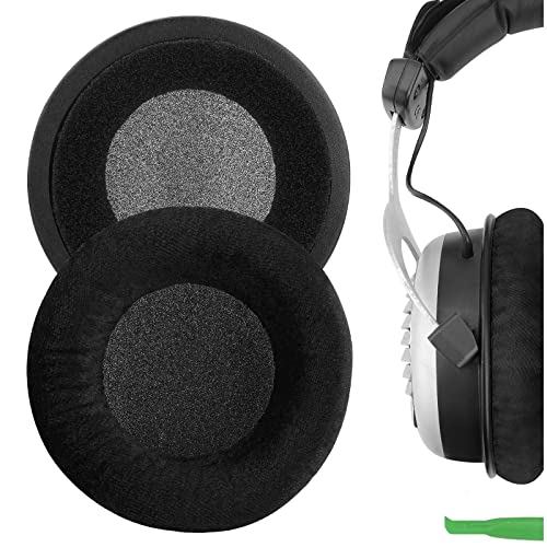 Geekria Comfort Velour Repuestos Almohadillas para Beyerdynamic DT440, DT770, DT790/797/860/880/990, DT990PROx/ T/5P/70/90, HS 200/400/800, MMX300, RSX700 Auriculares (Negro) miniatura 1