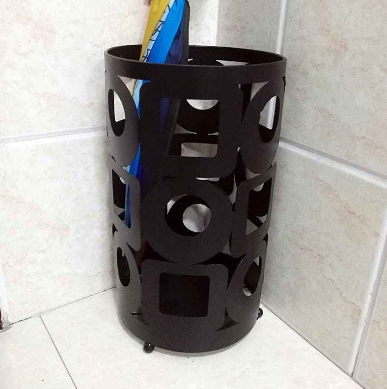 Porte-parapluie chic à motif évidé pour décor d'hôtel