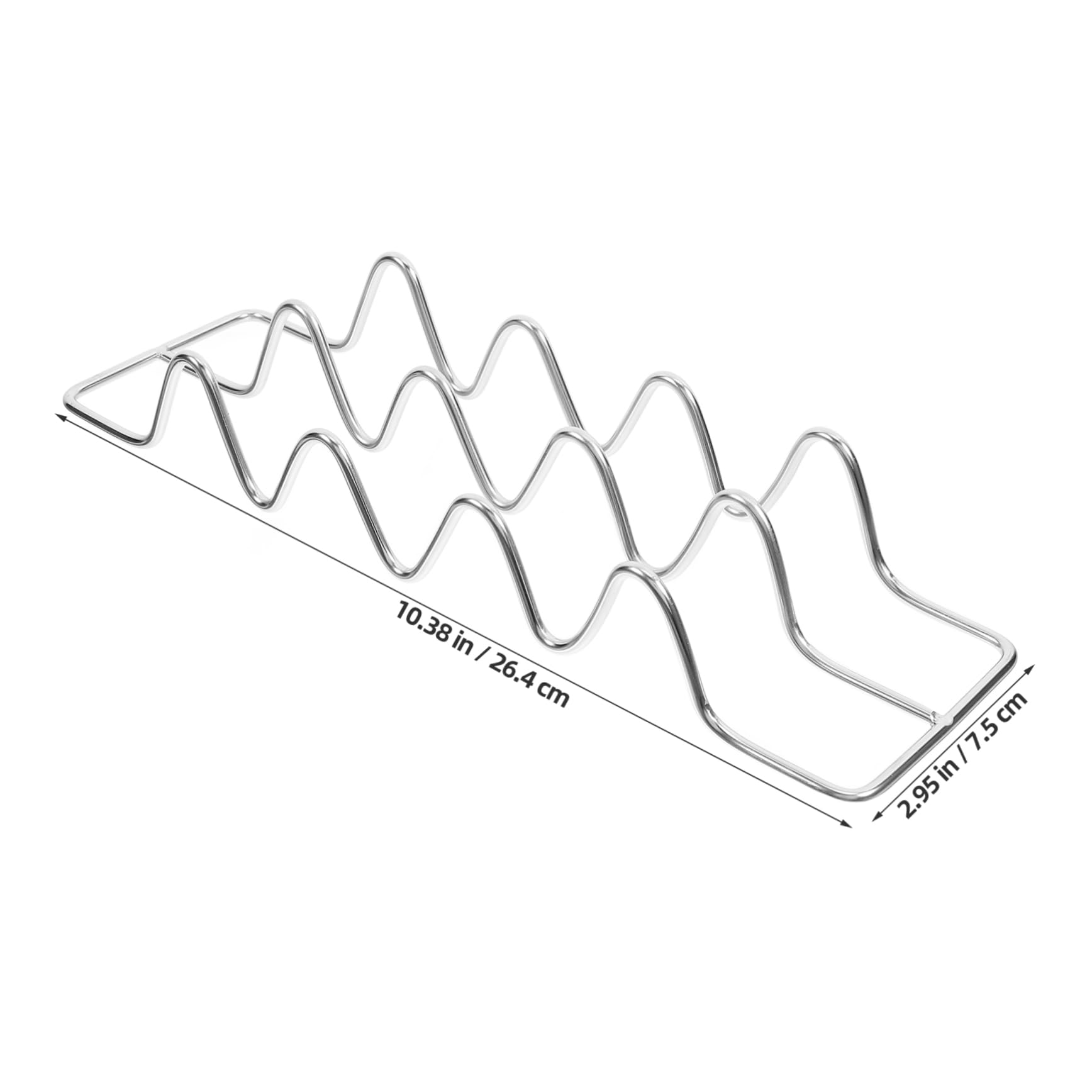 Alipis Set of 2 Taco Holders Metal Taco Rack for Serving Tortilla Serving Tray Dishwasher Safe