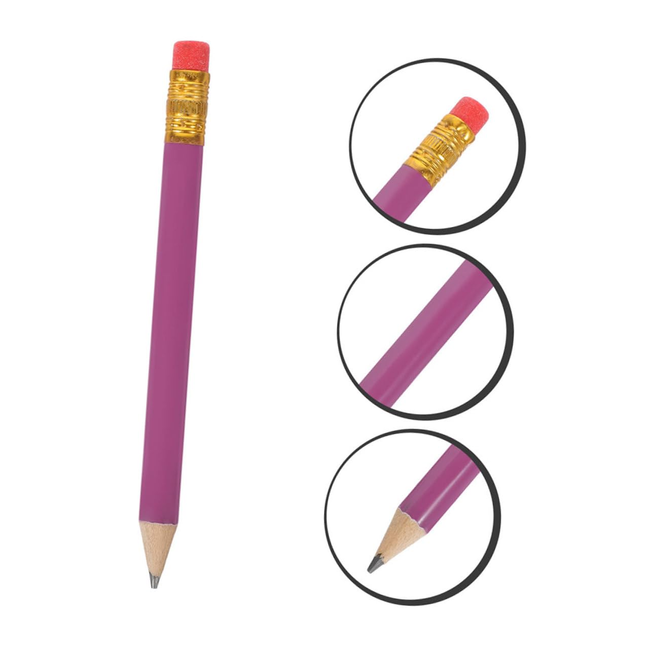 TEHAUX Lot de 144 Crayons Hb Courts en Bois pour Écriture et Dessin
