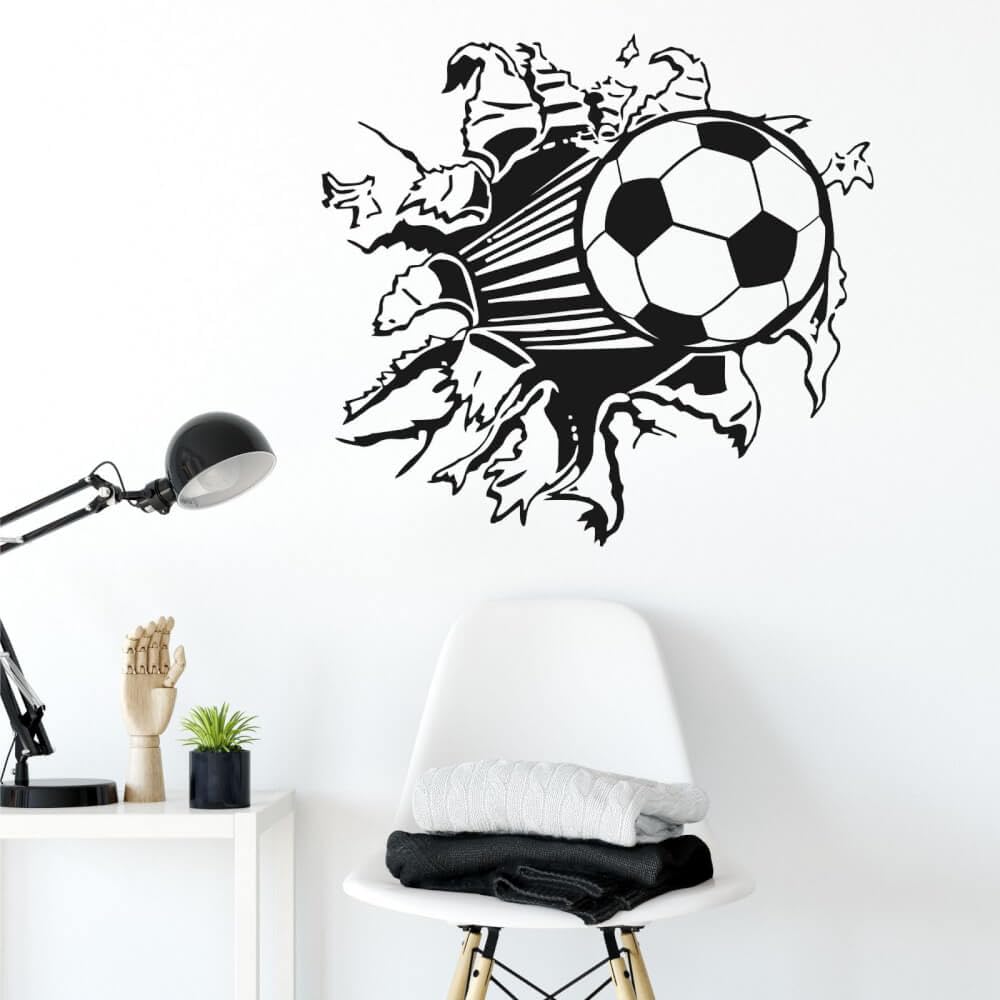 INSPIO Adesivo da parete - Palla. Adesivi sportivi murali per gli sportivi, persone attive e fan di sport. (3668n) (B.2 h. 88cm x p. 95cm)