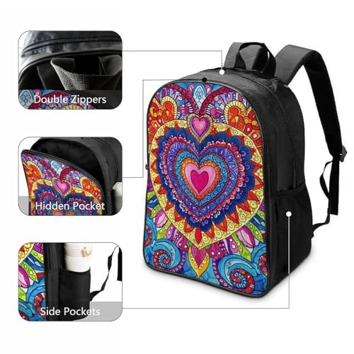 Mochila escolar de mandala para proteger la espalda infantil con diseño 3D cómodo 3