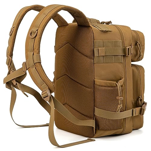 Image of QT&QY 25L /45L Military Tactical Backpack For Men Molle Daypack 3 Day Bug Out Bag Hiking Rucksack With Bottle Holder