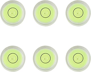 JYK 6pcs Round Bubble Level 40x10mm,Mini Circular Bullseye Spirit Levels for Leveling Camera Tripod Telescope Workshop Turntable Pictures